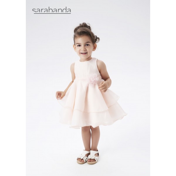 Vestito rosa cipria Sarabanda 6245